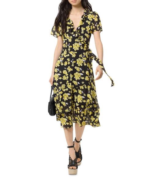 michael kors bla and yellow dresses|michael kors dresses.